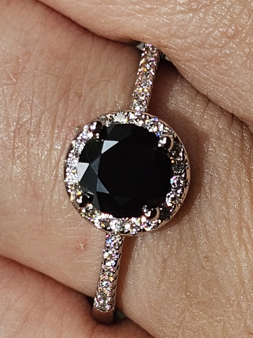 Black Moissanite Sz 9